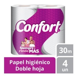 [10010183] Higienico Confort 30Mt, 12 Paqx4 Rollos Dh Hogar